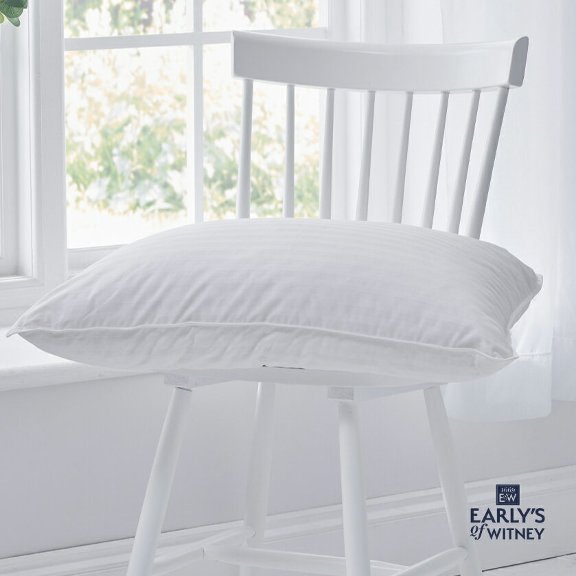 洗える 高級 ダウン枕 300TC サテンコットン ホワイトグースダウン 羽毛枕 ホテル仕様 快適 清潔 フワフワ 首サポート コットンバッグ付属 寝返り対応 通気性抜群 アーリーズ・オブ・ウィットニー 海外発送