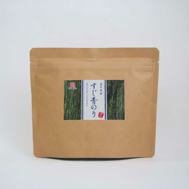 糸状に細い形状、 ほろ苦さも感じるくらい濃い海苔の風味。すじ青のり【7g】