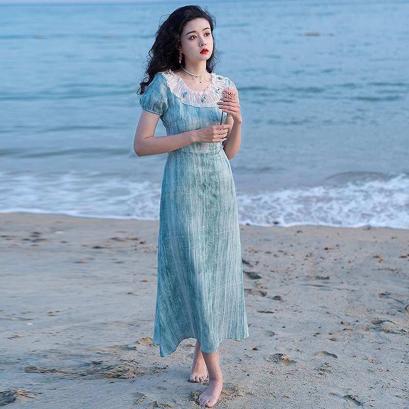 ロングワンピース 半袖 フリル 切り替え スリム 着痩せ 【大きいサイズ レディース 春夏 結婚式 きれいめ タイト フォーマル 大人 上品 チュニック one-piece】