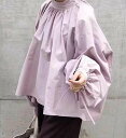 長袖トップス 切り替え フリル ボリューム袖 体型カバー 着痩せ 無地 【大きいサイズ レディース 春夏 セール きれいめ 可愛い かわいい チュニック top...