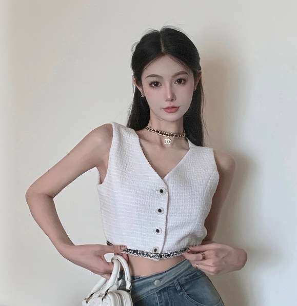 タンクトップ ベスト ショート丈 薄手 切り替え スリム 着痩せ シンプル【大きいサイズ レディース 秋冬 レース 無地 ダンス キャミソール ノースリーブ インナー Tank-top】