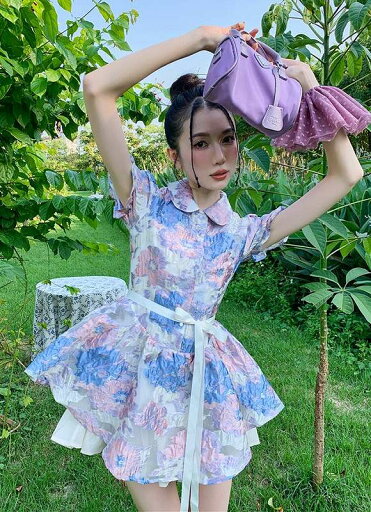 ワンピース 半袖 ボリューム袖 フリル 切り替え バイカラー 【大きいサイズ レディース 春夏 結婚式 きれいめ タイト フォーマル 大人 上品 チュニック one-piece】 ワンピース 半袖 ボリューム袖 フリル 切り替え バイカラー 【大きいサイズ レディース 春夏 結婚式 きれいめ タイト フォーマル 大人 上品 チュニック one-piece】