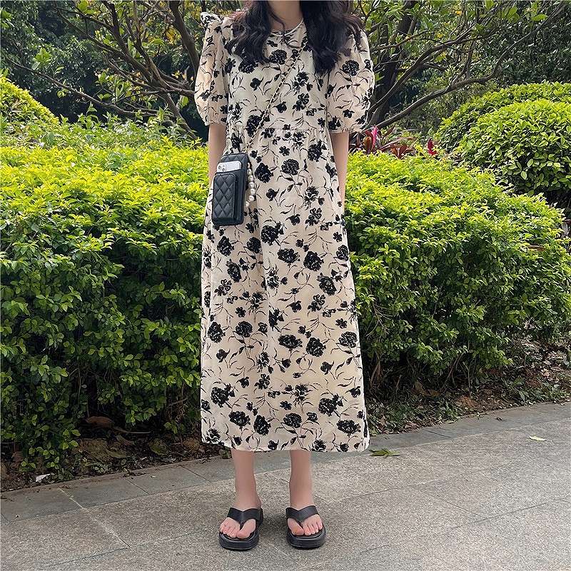 ワンピース 半袖 ボリューム袖 フリル バイカラー スリム 着痩せ 【大きいサイズ レディース 秋冬 結婚式 きれいめ タイト フォーマル 大人 上品 チュニック one-piece】