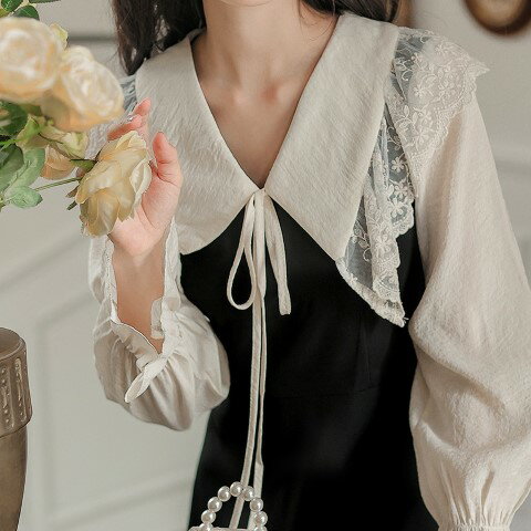 ワンピース 長袖 フリル スリム 着痩せ 【大きいサイズ レディース 春夏 結婚式 きれいめ タイト フォーマル 大人 上品 チュニック one-piece】