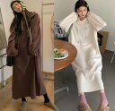 ワンピース 長袖 フリル ロング丈 体型カバー 着痩せ 帽子付き シンプル【大きいサイズ レディース 夏秋 結婚式 きれいめ タイト フォーマル 大人 上品 チュニック one-piece】