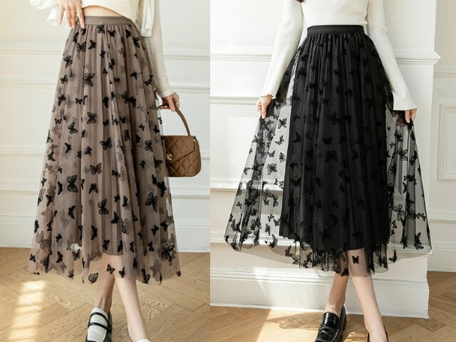 スカート フリル チュール 【大きいサイズ レディース 冬春 フレア スウェット パンツ レギンス スカーチョ スキニー レギンス ミモレ丈 skirt】