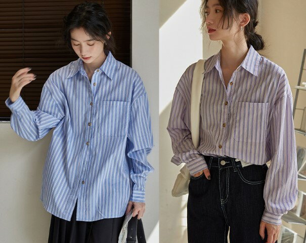 シャツ 長袖 体型カバー 着痩せ ストライプ柄 シンプル【大きいサイズ レディース 秋冬 チュニック フォーマル オフィス ボウタイ シフォン シャツ インナー blouse】