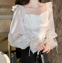 トップス 長袖 フリル 体型カバー 着痩せ 【大きいサイズ レディース 夏秋 きれいめ 可愛い かわいい チュニック tops】