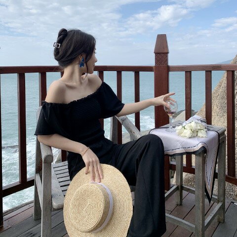 オールインワン オーバーオール スリム 着痩せ 無地 シンプル【大きいサイズ レディース 夏秋 スカート パンツ ガウチョ ドレス サロペット ロンパース all-in-one】