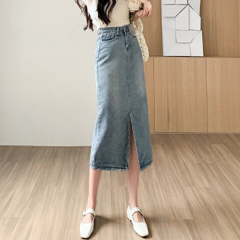 デニムスカート ハイウエスト スリット タイトスカート スリム 着痩せ デニム シンプル【大きいサイズ レディース 夏秋 フレア スウェット パンツ レギンス スカーチョ スキニー レギンス ミモレ丈 skirt】 デニムスカート ハイウエスト スリット タイトスカート スリム 着痩せ デニム シンプル【大きいサイズ レディース 夏秋 フレア スウェット パンツ レギンス スカーチョ スキニー レギンス ミモレ丈 skirt】
