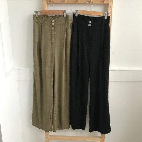 ワイド バギーパンツ ハイウエスト 体型カバー 着痩せ シンプル カジュアル【大きいサイズ レディース 春夏 下着 ボトムス ストレート スキニー ショーツ pants】