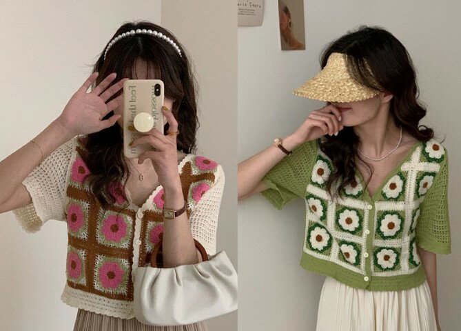 トップス 半袖 ショート丈 クロッシェレース 透け編み 【大きいサイズ レディース 春夏 セール きれいめ 可愛い かわいい チュニック tops】