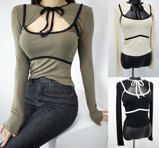 Tシャツ 長袖 透け編み スリム 着痩せ シンプル【大きいサイズ レディース 無地 シャツ チュニック 秋冬 tシャツ ゆったり uv shirt】