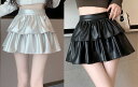ミニスカート ハイウエスト フリル かわいい【大きいサイズ レディース ミニ タイト セクシー プリーツ 夏秋 フレア スウェット パンツ レギンス skirt】
