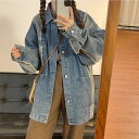 デニムジャケット ジージャン ジーンズ 長袖 デニム シンプル ゆったり カジュアル 【大きいサイズ レディース フェイクレザー テーラード フォーマル 卒業式 結婚式 夏秋 jaket Blazer】