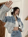 ジャケット デニムジャケット ジージャン ジーンズ 長袖 デニム シンプル ショート丈 アウター【大きいサイズ レディース フェイクレザー テーラード フォーマル 卒業式 結婚式 夏秋 jaket Blazer】