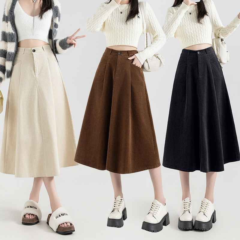 サイズ・容量 ■素材：コットン65%ポリエステル35%■色：ブラウン/ベージュ/ブラック■サイズ：【S】着丈約81cm　ウエスト約64cm　ヒップ約84cm　【M】着丈約82cm　ウエスト約68cm　ヒップ約88cm　【L】着丈約83cm　ウエスト約72cm　ヒップ約92cm　【XL】着丈約84cm　ウエスト約76cm　ヒップ約96cm