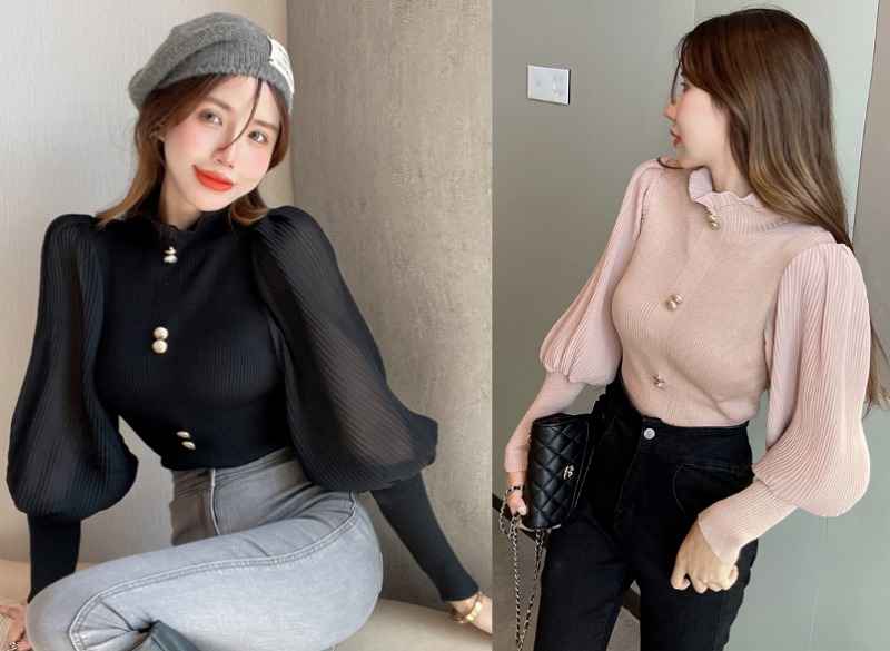 トップス 長袖 ボリューム袖 パフスリーブ きれいめ かわいい 【大きいサイズ レディース 春夏 セール きれいめ 可愛い かわいい チュニック tops】