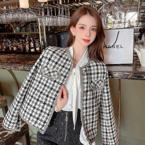 ジャケット アウター 長袖 羽織 きれいめ カジュアル かわいい チェック柄 【大きいサイズ レディース フェイクレザー テーラード フォーマル 卒業式 結婚式 春夏 jaket Blazer】