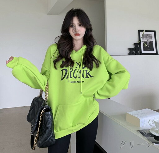 スウェット トレーナー 長袖 フード付き シンプル カジュアル レディース【大きいサイズ レディース パーカー 無地 秋冬 チュニック 薄手 スウェット シャツ ブラウス pullover parker】