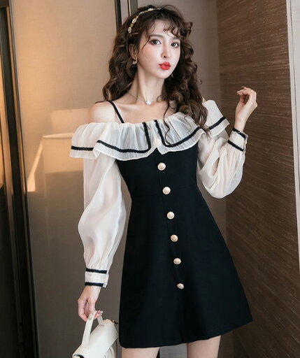 ミニワンピース キャミワンピース フリル 長袖 オフショルダー セクシー ガーリー かわいい レディース【大きいサイズ レディース 春夏 結婚式 きれいめ タイト フォーマル 大人 上品 チュニック one-piece】 ミニワンピース キャミワンピース フリル 長袖 オフショルダー セクシー ガーリー かわいい レディース【大きいサイズ レディース 春夏 結婚式 きれいめ タイト フォーマル 大人 上品 チュニック one-piece】
