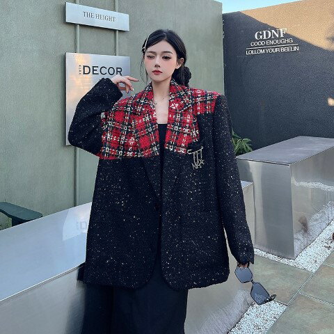 ジャケット ブレザー コート アウター 羽織 長袖 シンプル カジュアル ゆったり レディース【大きいサイズ レディース ロング ジャケット アウター 上着 ハンガー ロング丈 春夏 coat】 ジャケット ブレザー コート アウター 羽織 長袖 シンプル カジュアル ゆったり レディース【大きいサイズ レディース ロング ジャケット アウター 上着 ハンガー ロング丈 春夏 coat】