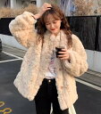 コート アウター ジャケット 羽織 ファーコート フェイクファー もこもこ 長袖【大きいサイズ レディース ロング ジャケット アウター 上着 ハンガー ロング丈 秋冬 coat】|詳細画像