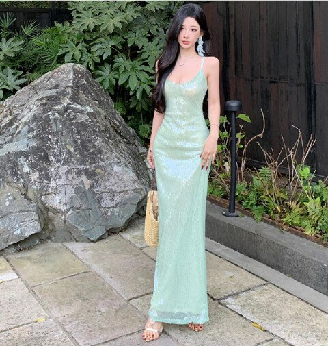 ロングワンピース キャミワンピース キャバドレス フリル スリット 袖なし ノースリーブ 【大きいサイズ レディース 秋冬 結婚式 きれいめ タイト フォーマル 大人 上品 チュニック one-piece】