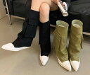 ブーツ とんがりトゥ 切り替え シンプル【大きいサイズ レディース 雪道 サイドゴア ヒール ロング 美脚 エンジニアブーツ ブーティ 夏秋 boots】