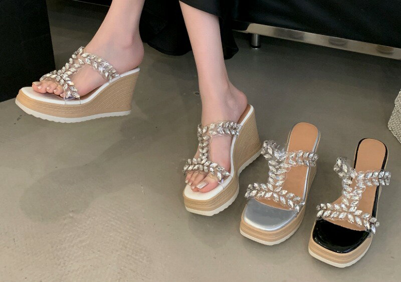 ビーチサンダル ミュール 厚底 ウエッジ シンプル【大きいサイズ レディース 歩きやすい オフィス ベランダ 秋冬 ミュール カジュアル sandal mule】