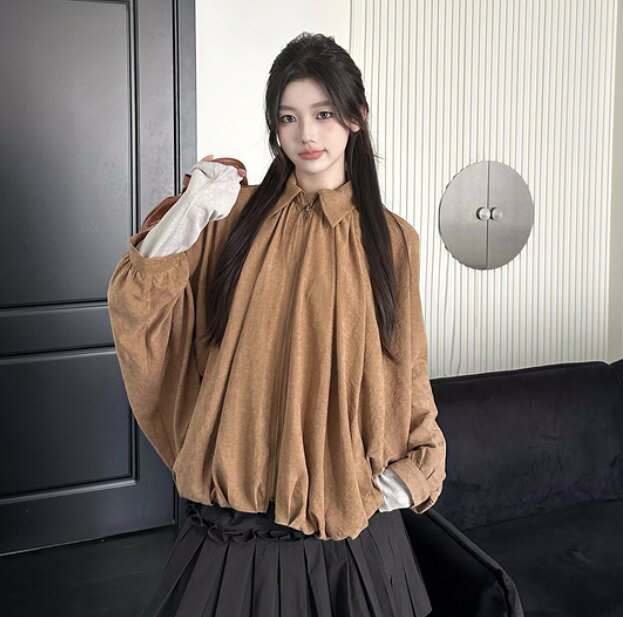 ジャケット ブルゾン ポンチョ風 ドルマンスリーブ 切り替え 体型カバー【大きいサイズ レディース フェイクレザー テーラード フォーマル 卒業式 結婚式 秋冬 jaket Blazer】