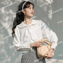 シャツ レディース 可愛い 長袖 ファッション 【大きいサイズ レディース 春夏 チュニック フォーマル オフィス ボウタイ シフォン シャツ インナー blouse】(4)