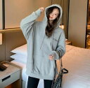 フード付きパーカー 裏起毛 大きいサイズ レディース【大きいサイズ レディース パーカー 無地 夏秋 チュニック 薄手 スウェット シャツ ブラウス pullover parker】