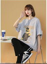Tシャツ 半袖 韓国風 レディース 【大きいサイズ レディース 無地 シャツ チュニック 春夏 tシャツ ゆったり uv shirt】(4)
