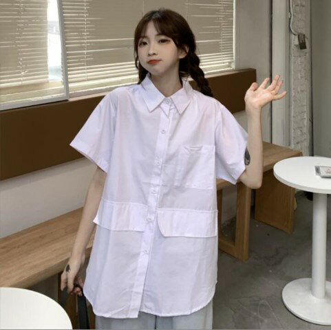 シャツ 半袖 韓国風 レディース 学生シャツ【大きいサイズ レディース 春夏 チュニック フォーマル オフィス ボウタイ シフォン シャツ インナー blouse】 シャツ 半袖 韓国風 レディース 学生シャツ【大きいサイズ レディース 春夏 チュニック フォーマル オフィス ボウタイ シフォン シャツ インナー blouse】