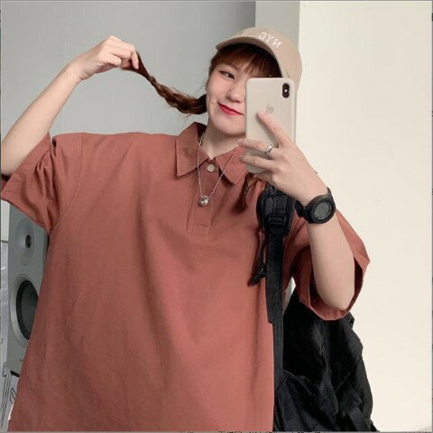 Tシャツ 韓国風 レディース 半袖 【大きいサイズ レディース 無地 シャツ チュニック 秋冬 tシャツ ゆったり uv shirt】