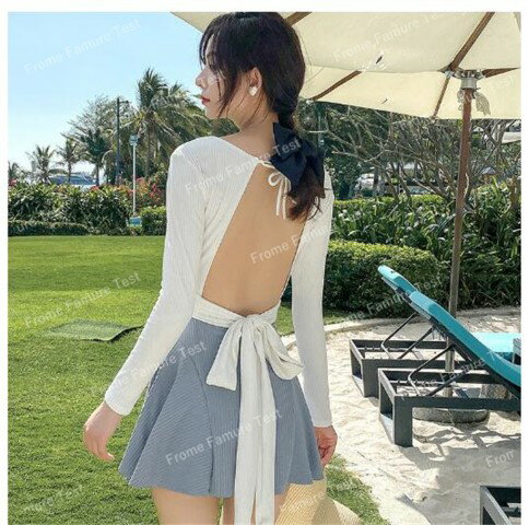 水着 オールインワン レディース 長袖 ワンピース水着 韓国風 【大きいサイズ レディース 体型カバー フィットネス ワンピース ショートパンツ タンキニ ビキニ mizugi】