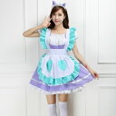 紫エプロン メイド服 コスプレ衣装【大きいサイズ レディース ロング 大人 セクシー 仮装 コスチューム ハロウィン 衣装 インスタ映え costume】(3)