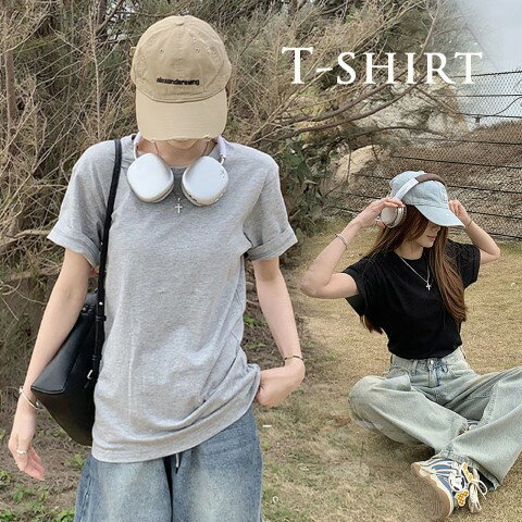 Tシャツ トップス レディース Tシャツ 半袖 着回し 無地 シンプル【大きいサイズ レディース 無地 シャツ チュニック 春夏 tシャツ ゆったり uv shirt】のサムネイル