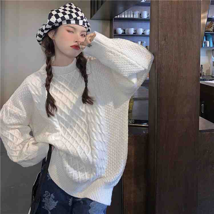 通勤 長袖 ニットトップス ゆったり 麻の花 大人気 ピュアカラー【大きいサイズ レディース 夏秋 きれいめ 可愛い かわいい チュニック tops】