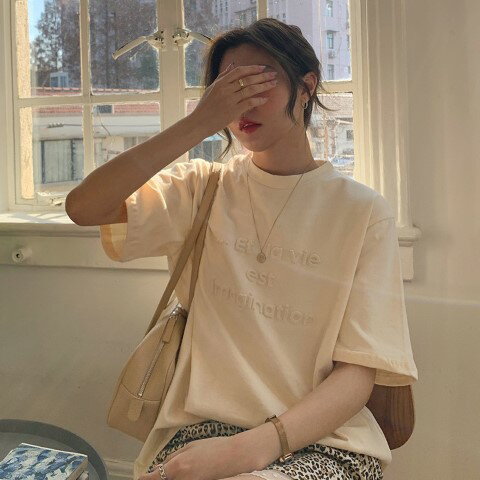 トップス 半袖 カジュアル 英字 シンプル ゆったり 半袖Tシャツ【大きいサイズ レディース 無地 シャツ チュニック 冬春 tシャツ ゆったり uv shirt】