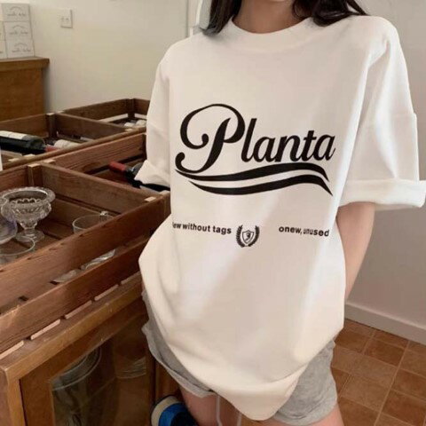 半袖Tシャツ 韓国 レディース トップス カジュアル おしゃれ 綺麗め【大きいサイズ レディース 無地 シャツ チュニック 春夏 tシャツ ゆったり uv shirt】