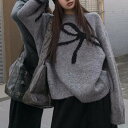 セーター ニット 韓国風 レディース服 設計感 優しい きれいめ 【大きいサイズ レディース 平干し ニット ニットセーター vネック ドルマン カーディガン knit sweater】(4)
