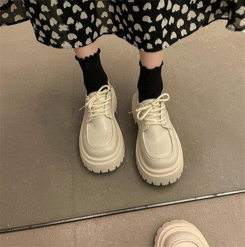 厚底 レトロ メリージェーン シングルシューズ ラウンドトゥ レディースシューズ【大きいサイズ レディース ビジュー ストラップ モカシン 疲れない スニーカー shoes sneakers】