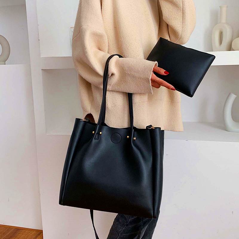 トートバッグ レディース ショルダーバッグ ハンドバッグ 2way A4 PU レザー かばん【レディース メンズ 大きめ ハンガー 小物 雑貨 バッグインバッグ プレゼント ノー ブランド】
