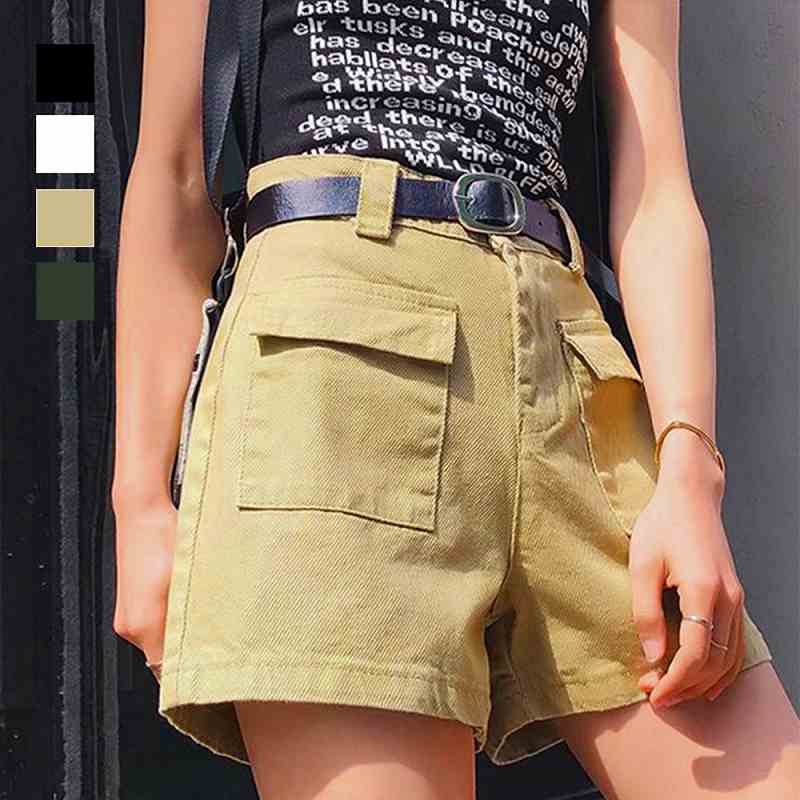 デニム ショートパンツ ハイウエスト【大きいサイズ レディース 秋冬 デニム ハイウエスト ハーフパンツ パンツ ショーパン スキニー ダメージ 短パン short pants】