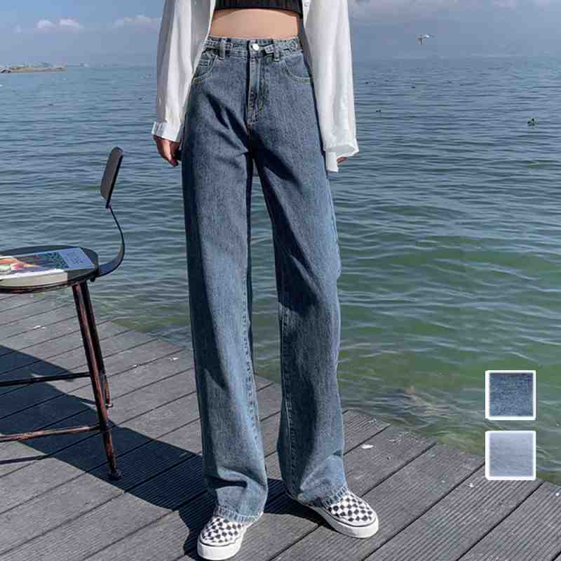 ストレートデニムパンツ レディース 美脚【大きいサイズ レディース 秋冬 下着 ボトムス ストレート スキニー ショーツ pants】(4)