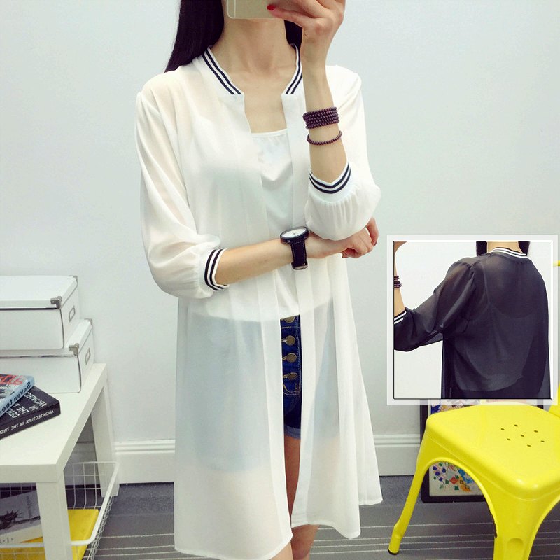 シフォンカーディガンロングレディー...