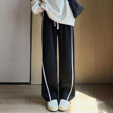 スウェットパンツ セミワイドパンツ ウエストゴム イージーパンツ ストレートパンツ カジュアルパンツ 運動 ダンス【大きいサイズ レディース 春夏 下着 ボトムス ストレート スキニー ショーツ pants】