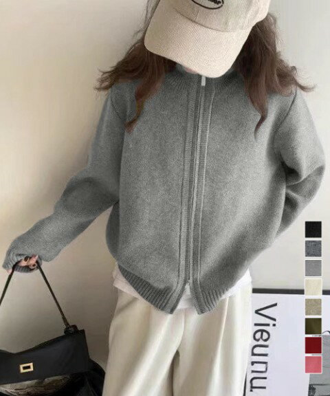 トップスカーディガン羽織ニットダブ...